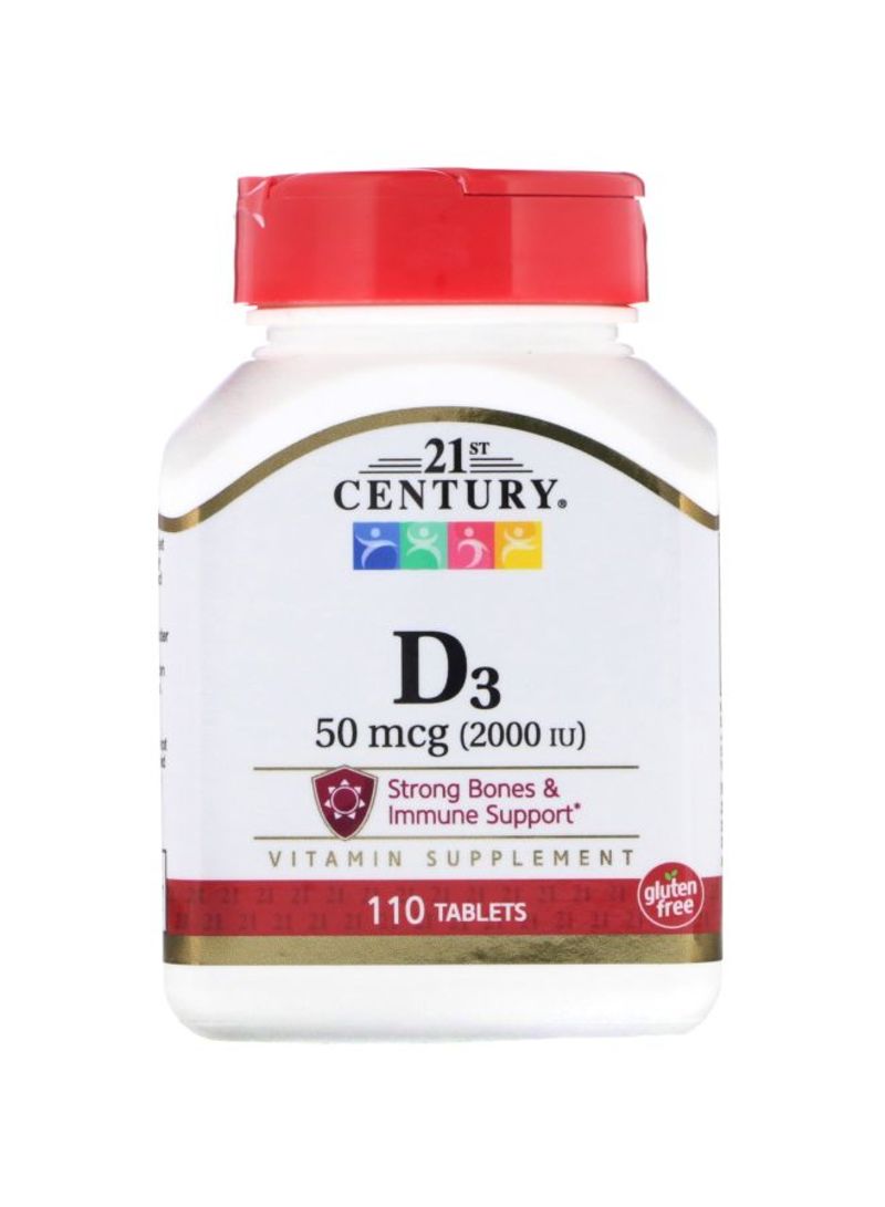 Vitamin D3 50 mcg 200 IU - 110 Tablets